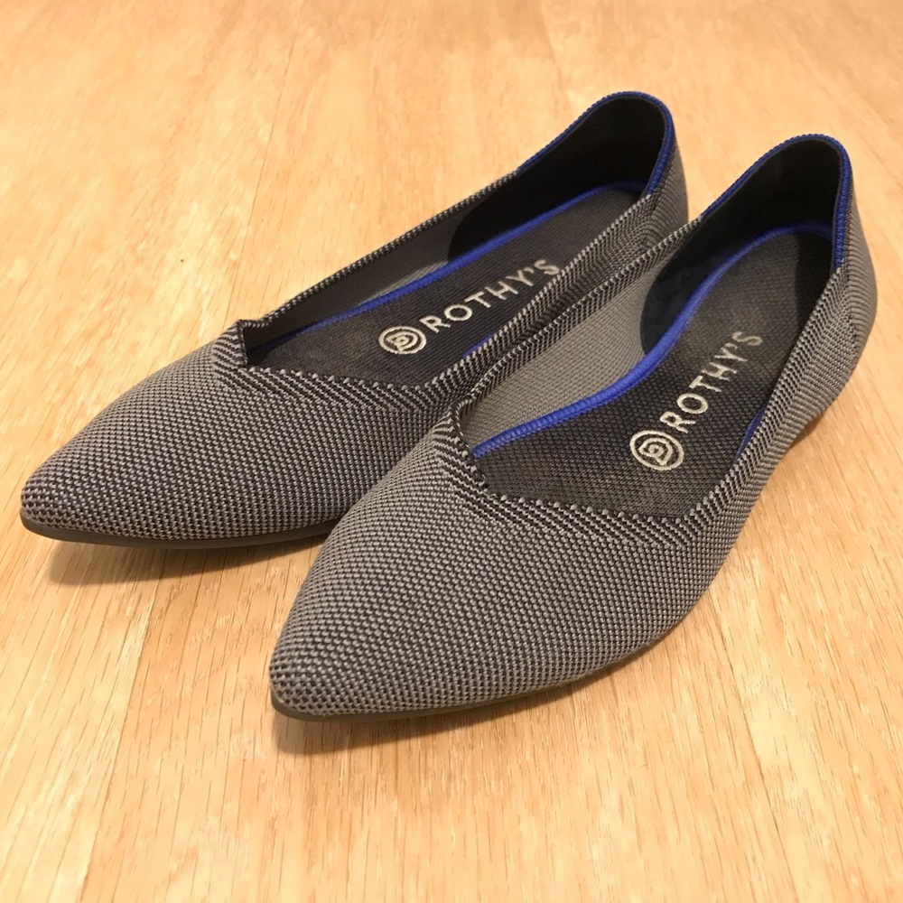 Rothy’s - The Point flats - Cloud Grey Birdseye